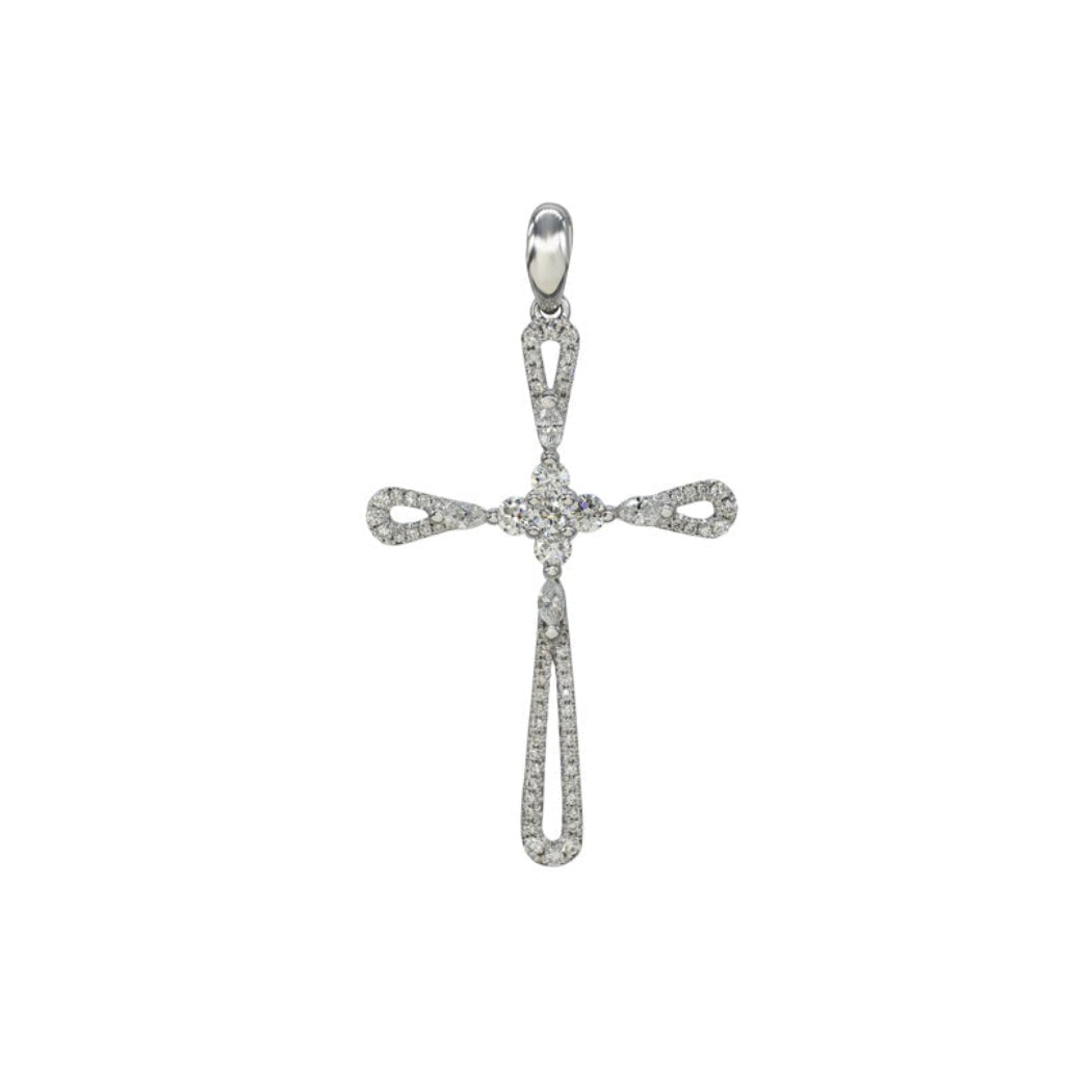 Diamond Cross. Gold and diamond cross. Cross for christening. Cross for baptism. Fine jewellery. Anatol jewellery. Χρυσά κοσμήματα. Κοσμήματα Κηφισιά. Σταυρός χρυσός. Σταυρός με διαμάντια. Βαφτιστικός σταυρός. Σταυρός για βάφτιση.  Σταυρός με μπριγιάν. 