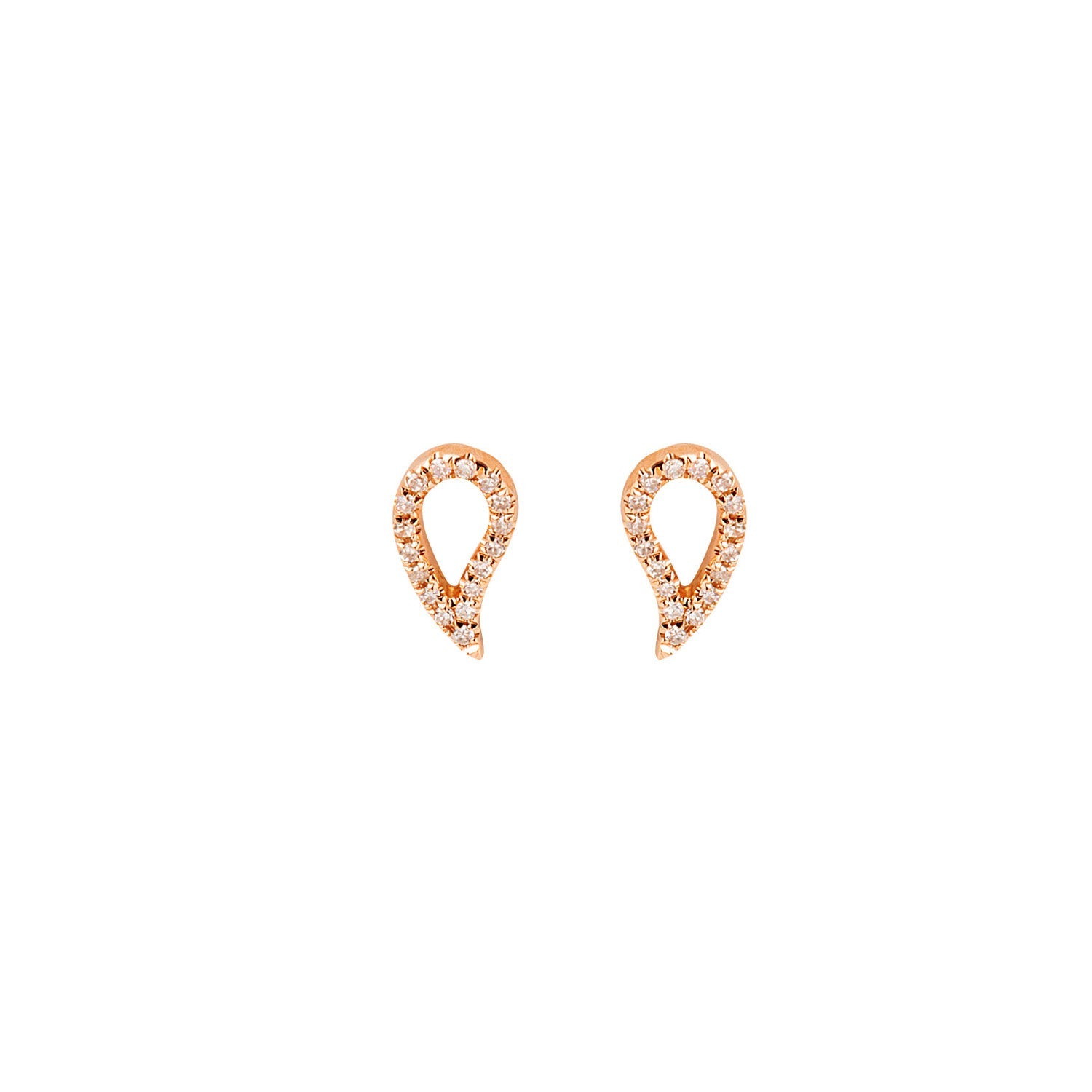 Curvy Tear Drop Studs