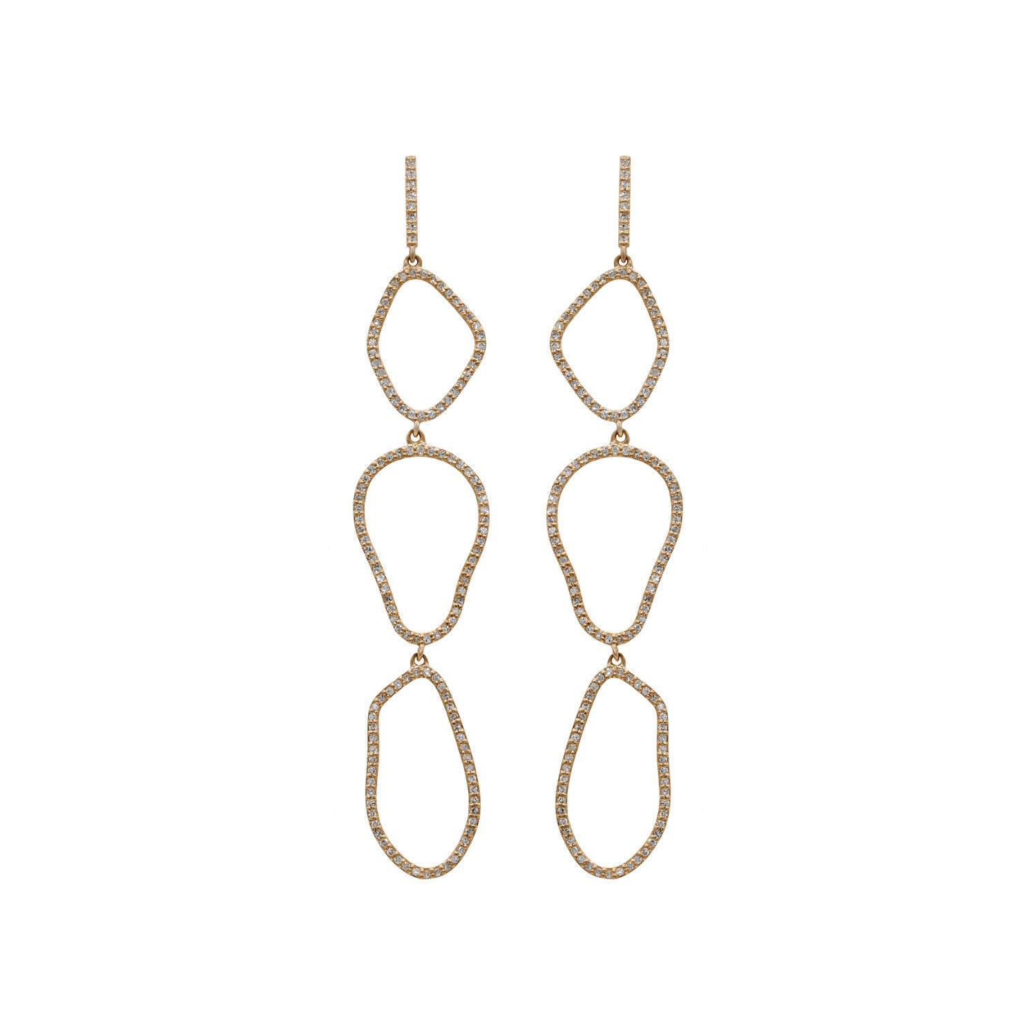 Triple Cloud Dangling Earring - Anatol Jewelry