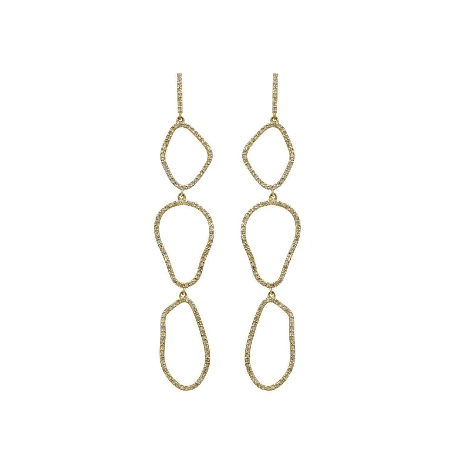 Triple Cloud Dangling Earring - Anatol Jewelry