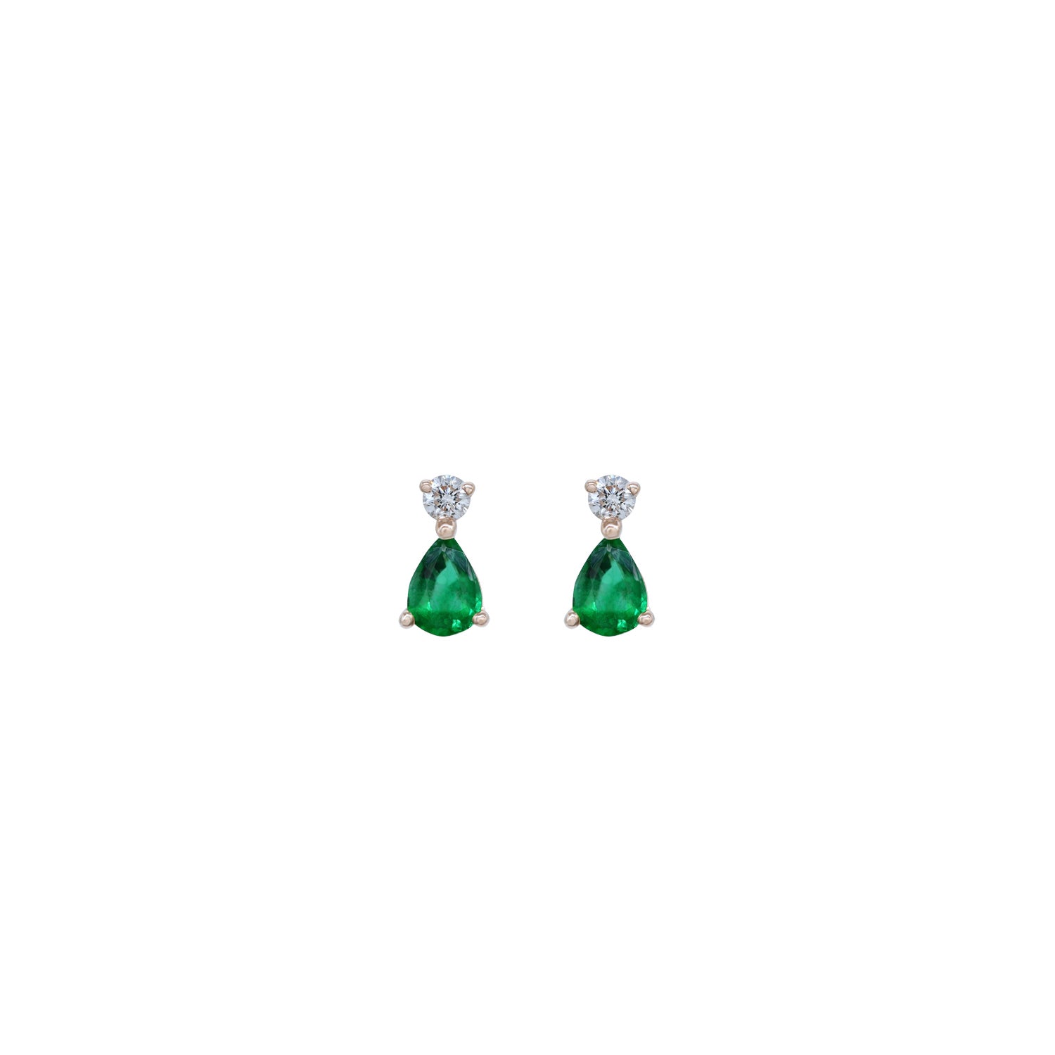 Diamond and Emerald Earring. Σκουλαρίκι με σμαράγδι και μπριγιάν.