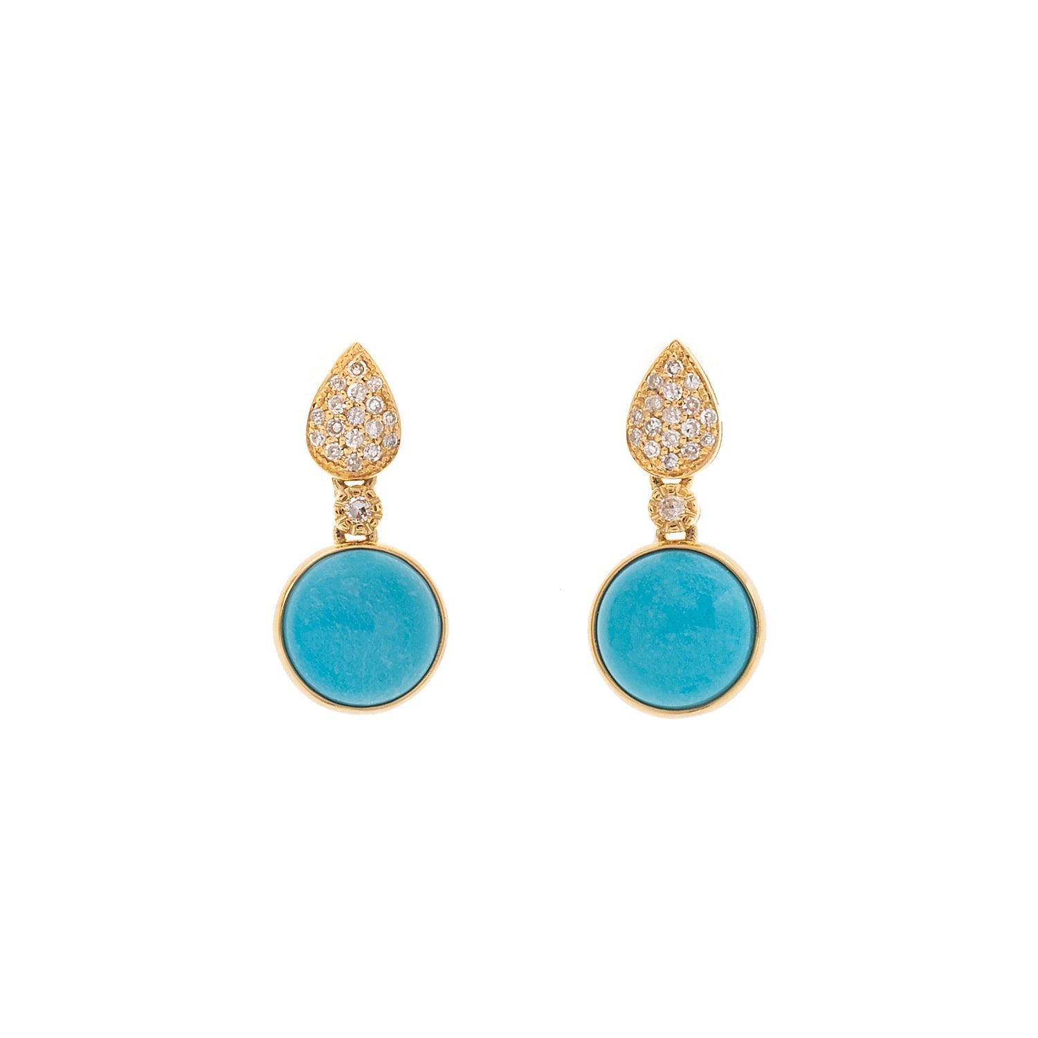 Turquoise Earring. Earrings. 18K gold earring. White Gold, yellow gold, rose gold. Perfect Gift. Earring gift. Fine jewelry. Anatol. Kifissia. Golden Hall. Σκουλαρίκι χρυσό. Σκουλαρίκι  με ζαφείρια. Σκουλαρίκι τρυπητό. Σκουλαρίκι με τιρκουάζ. Σκουλαρίκι με διαμάντια. Athens. Κηφισιά. Σκουλαρίκι με μπριγιάν. 