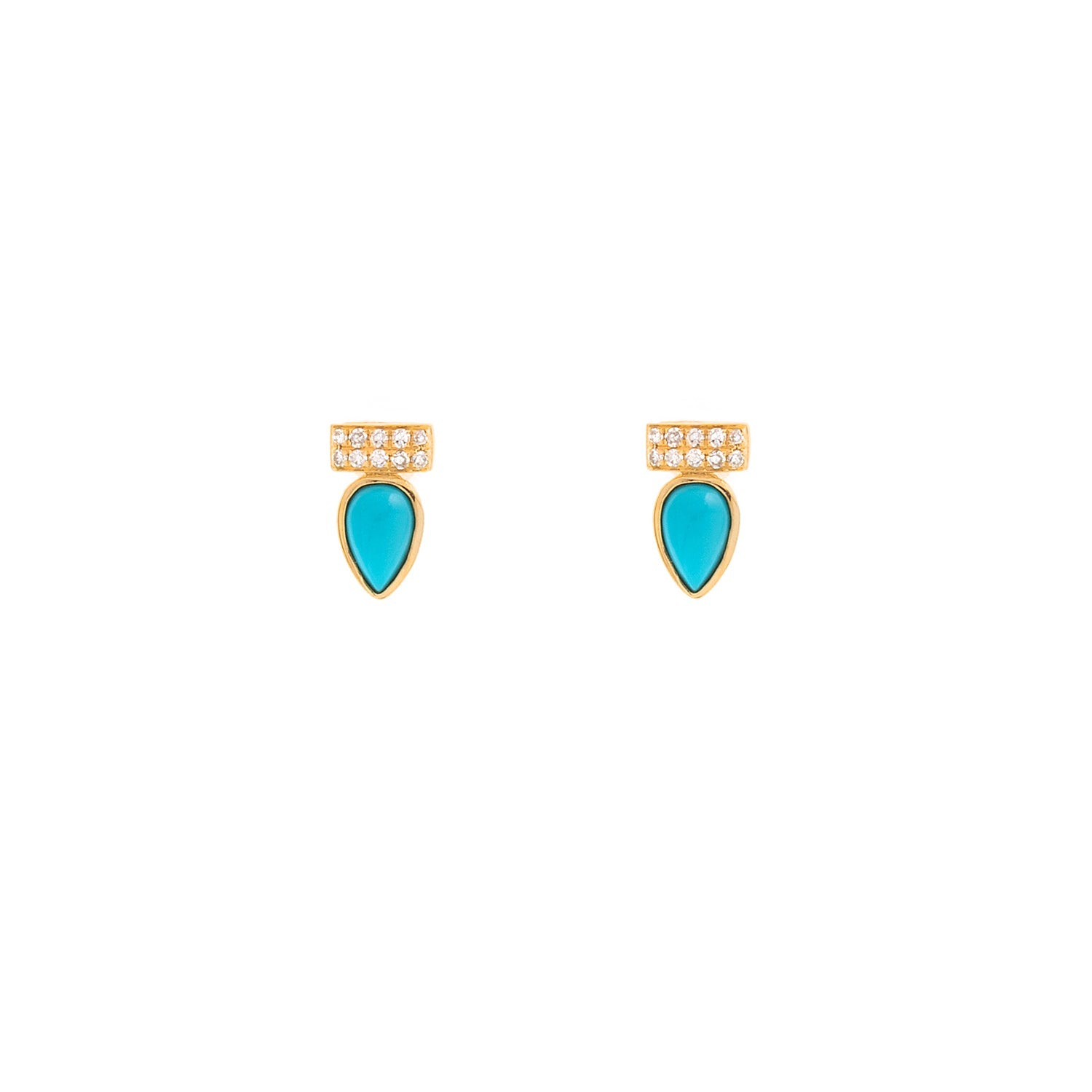 Turquoise Earring. Earrings. 18K gold earring. White Gold, yellow gold, rose gold. Perfect Gift. Earring gift. Fine jewelry. Anatol. Kifissia. Golden Hall. Σκουλαρίκι χρυσό. Σκουλαρίκι  με ζαφείρια. Σκουλαρίκι τρυπητό. Σκουλαρίκι με τιρκουάζ. Σκουλαρίκι με διαμάντια. Athens. Κηφισιά. Σκουλαρίκι με μπριγιάν. 