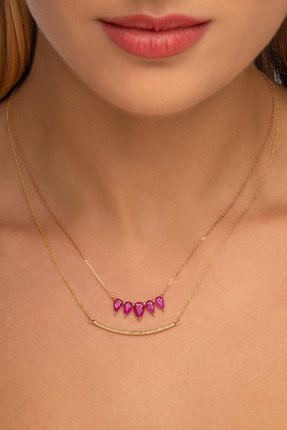 Ruby Bar Necklace