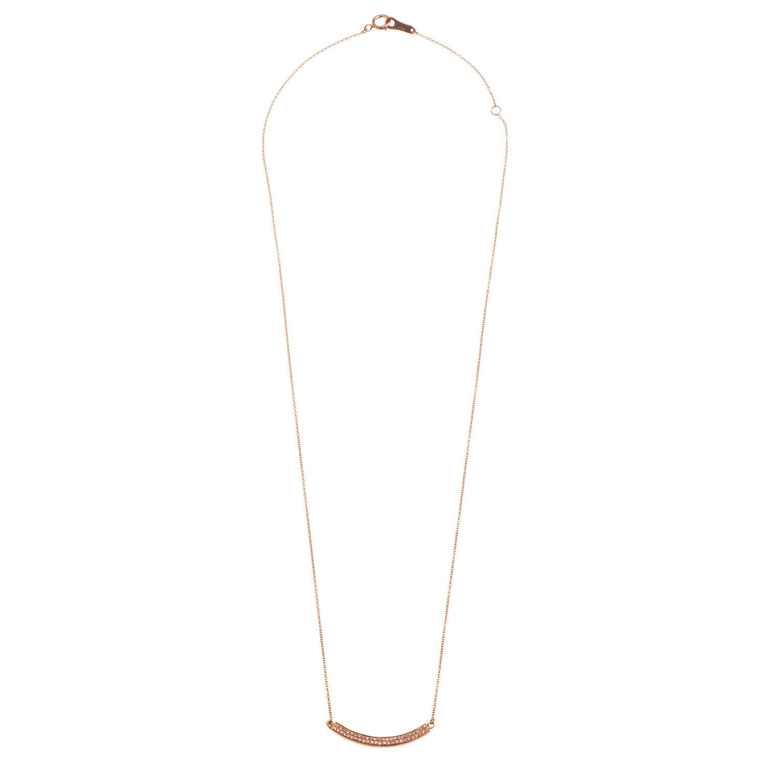 Two Line Diamond Bar Necklace - Anatol Jewelry