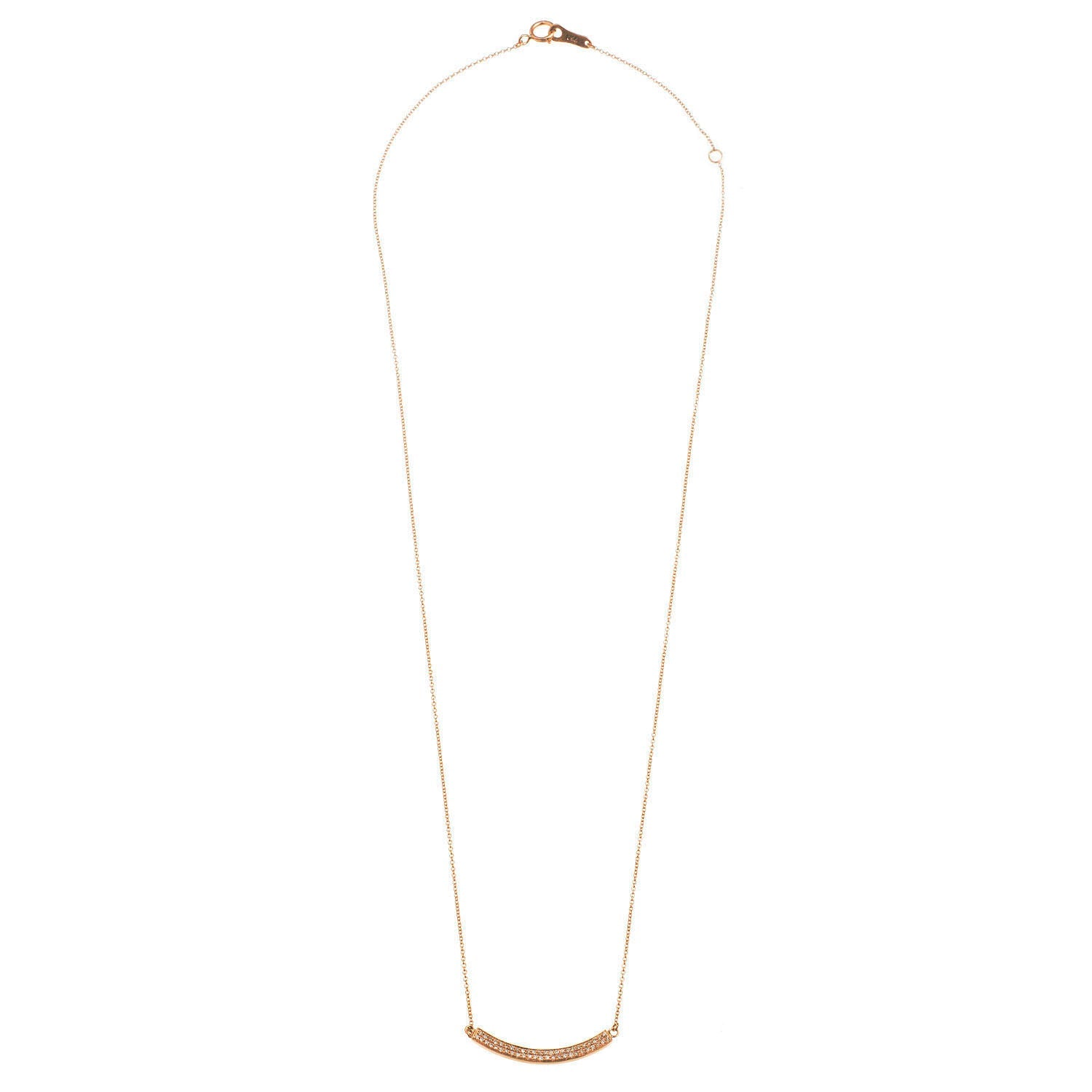 Two Line Diamond Bar Necklace - Anatol Jewelry