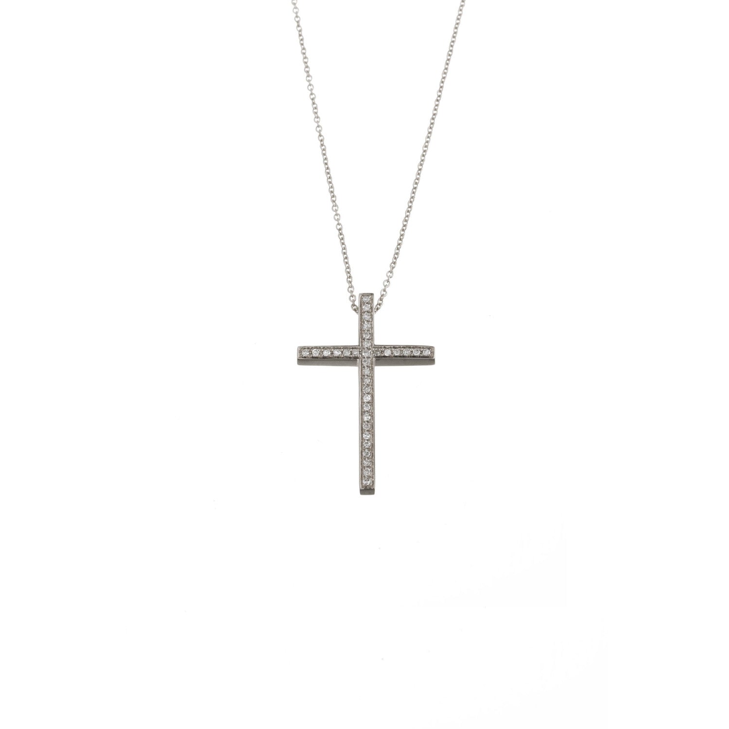 Gold and Diamond Cross Necklace