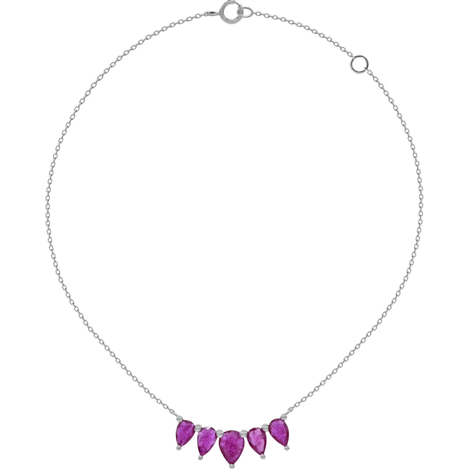 Ruby and diamond necklace. Diamond bar necklace. Ruby drom necklace. White Gold necklace.  Κολιέ με ρουμπίνι. Λευκόχρυσο κολιέ με διαμάντια.