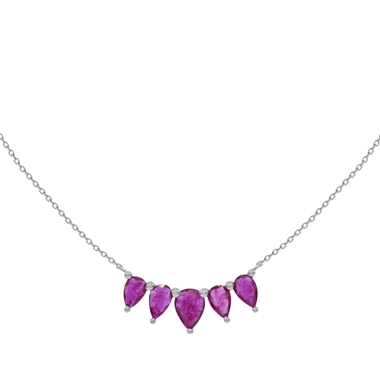 Ruby and diamond necklace. Diamond bar necklace. Ruby drom necklace. White Gold necklace.  Κολιέ με ρουμπίνι. Λευκόχρυσο κολιέ με διαμάντια.