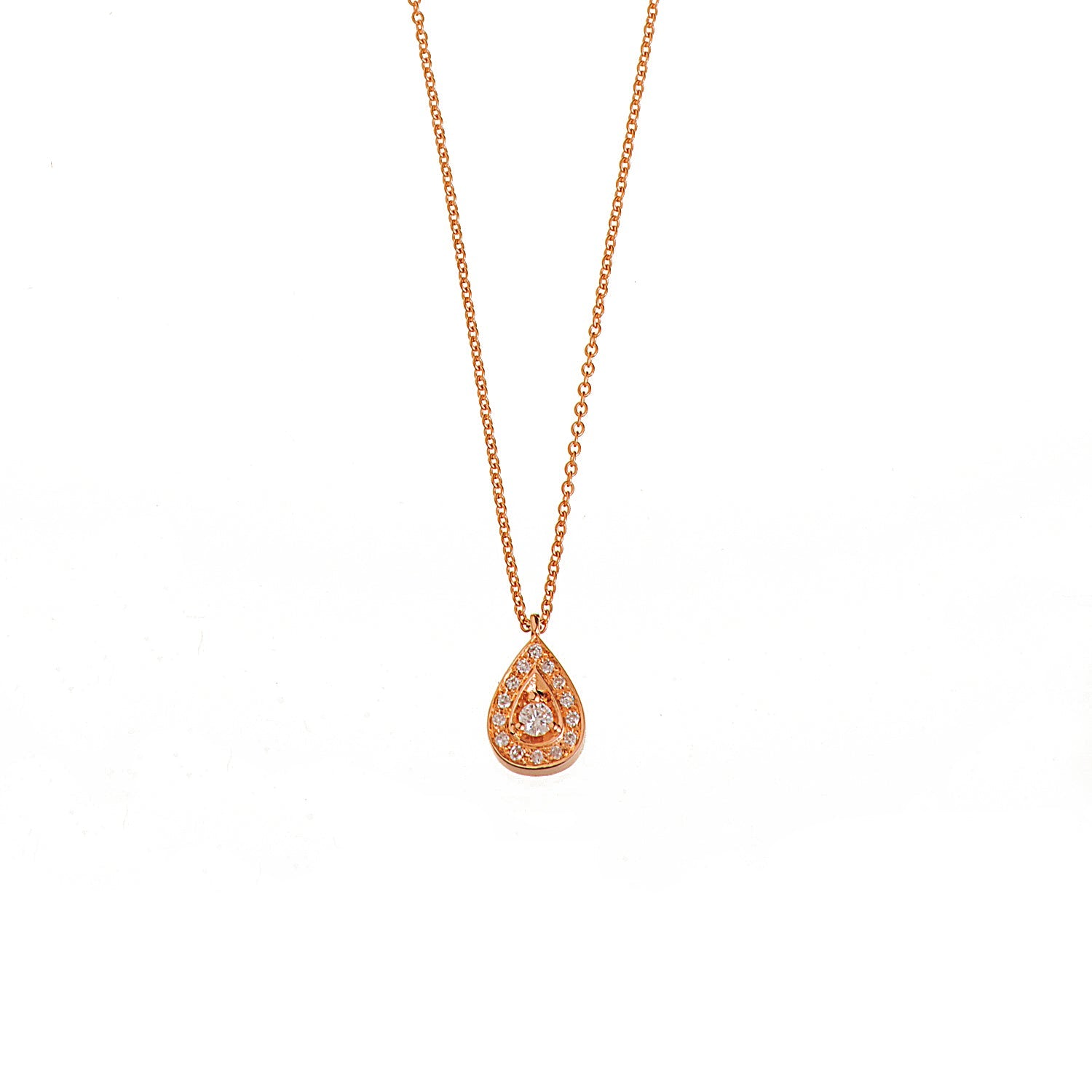 Pear Shaped Diamond Necklace