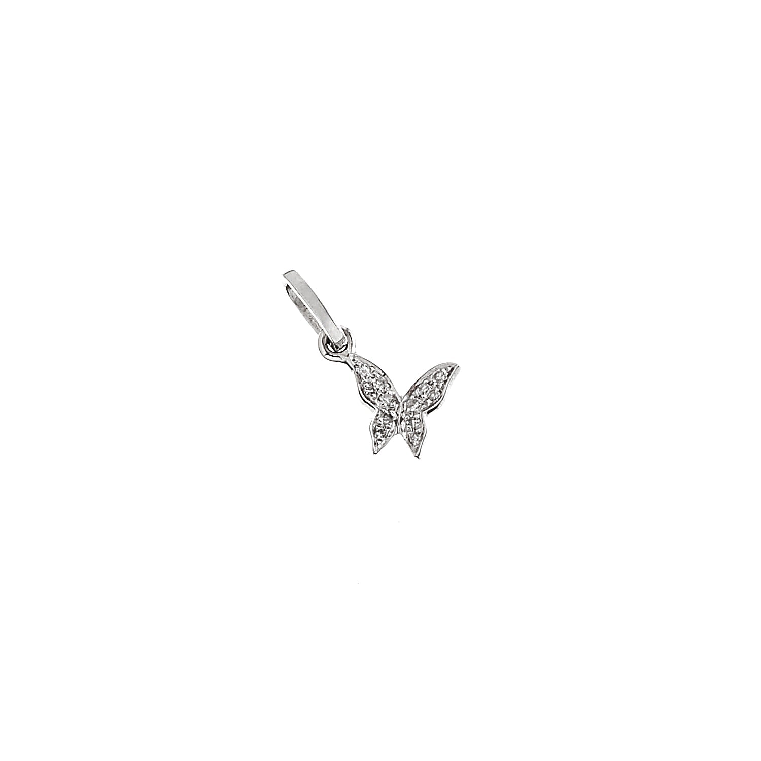 18K Gold and Diamond Butterfly Pendant