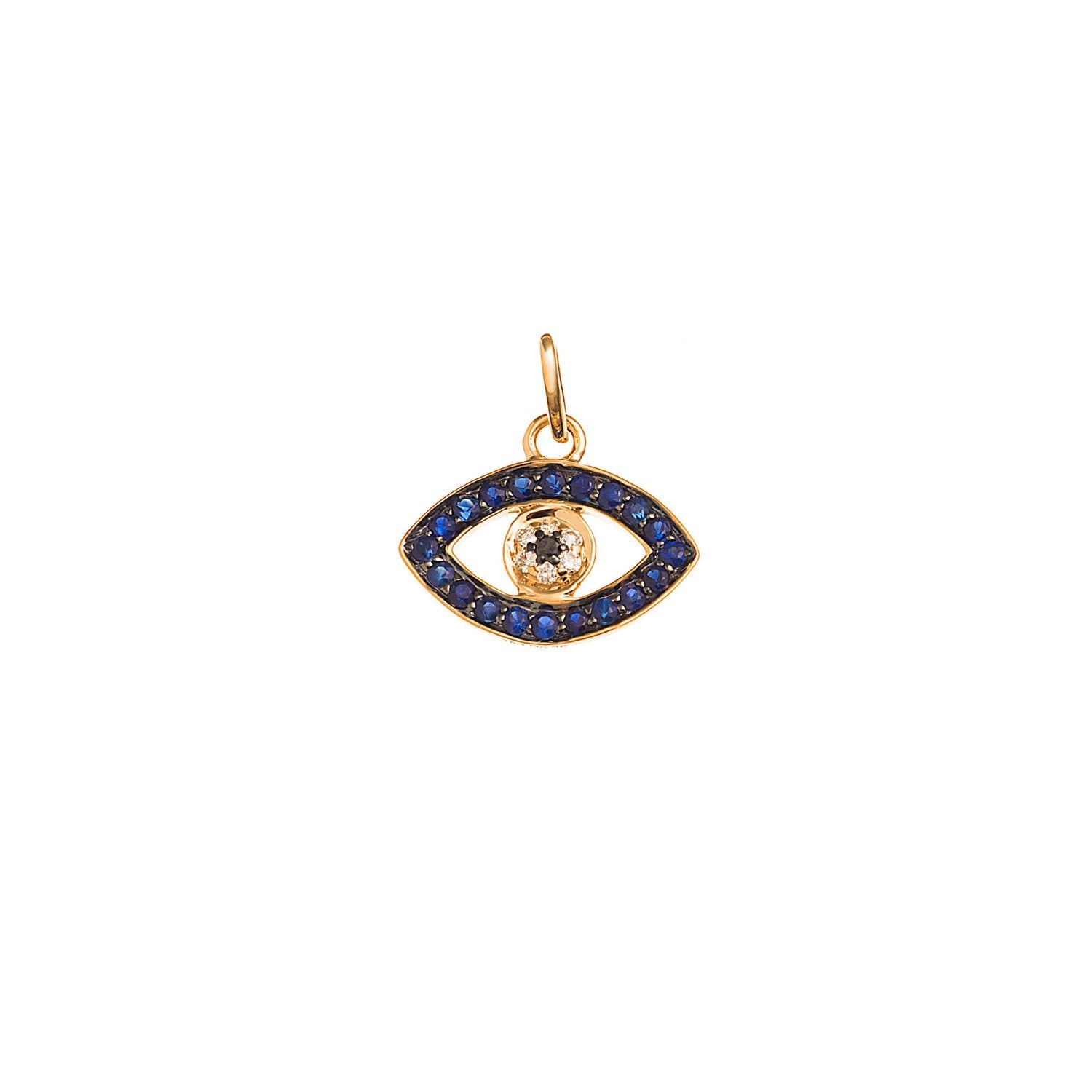 Sapphire Outline Eye Pendant