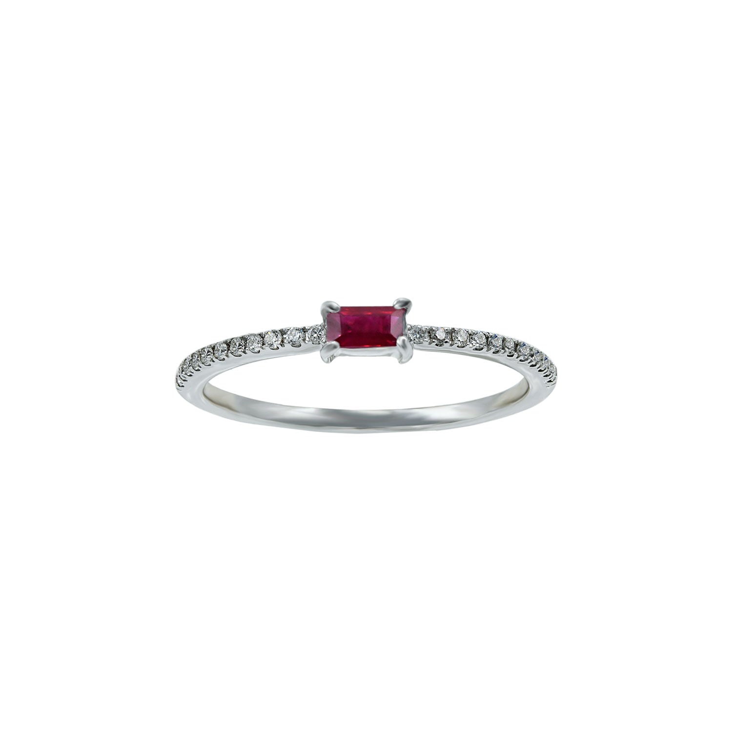 Ruby ring. Ruby and diamond ring.