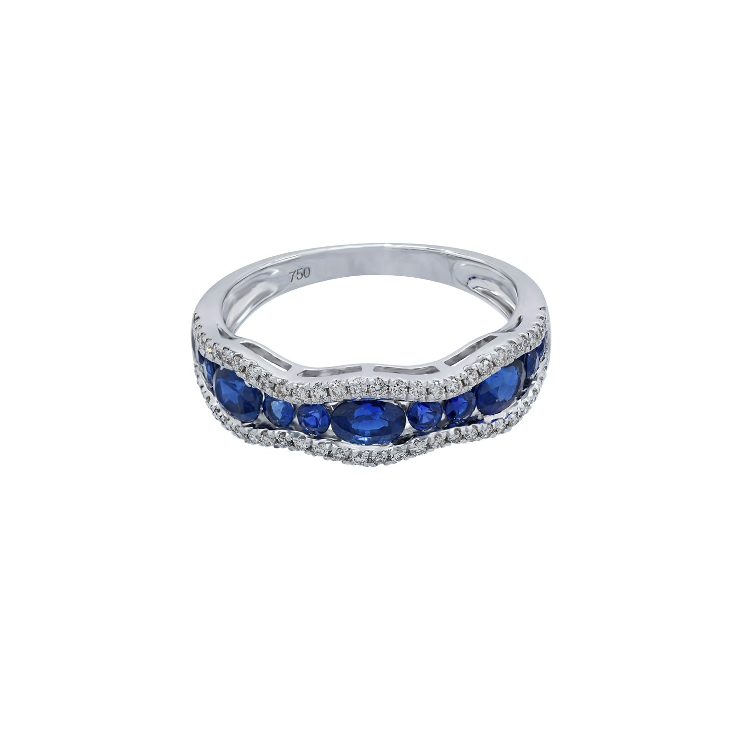 Gold and diamond ring. Eternity ring. Diamond wedding band. Diamond eternity ring. Anatol jewellery. Golden Hall. Fine jewellery. Χρυσά κοσμήματα. Κοσμήματα Κηφισιά. Βέρες γάμου. Διαμαντένια βέρα. Βέρα με διαμάντια. Δαχτυλίδι σειρέ με μπριγιάν. Σειρέ δαχτυλίδι με διαμάντια. Sapphire eternity ring. Sapphire ring.